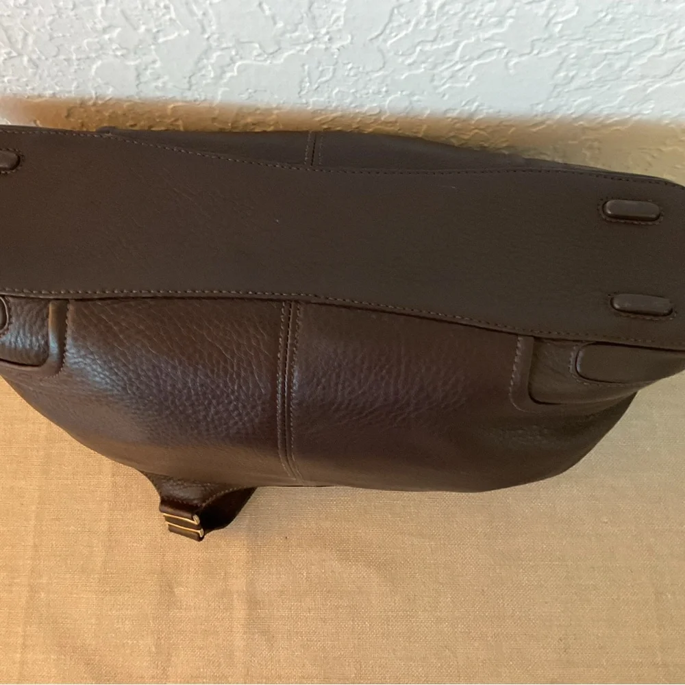 Tumi brown Leather briefcase double handle bag